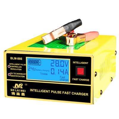 Automatic 12 V/24 V Car Battery Charger LED Display 5-Stage Intelligent Pulse Repair Charger